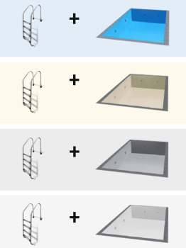 Preview: Styroporpool Basisset mit Einstiegsleiter